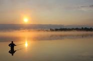 Salmon fishing river