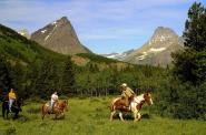 Riding in the mountains 