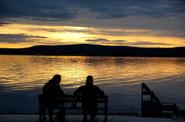 Watching phenomenon of the midnight sun