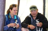 Tourists enjoying lunch 