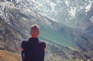 On a hike 