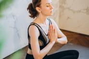 Woman practicing yoga