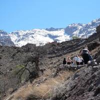 On a hike 