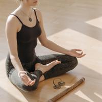 woman practicing yoga
