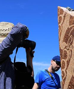 Tourists on the route 