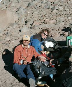 Trekking on Tupungato