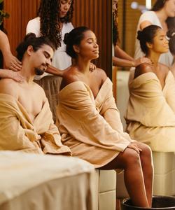 a couple enjoying massage